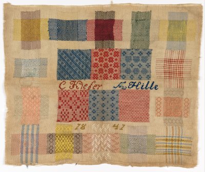 Darning sampler by C. Keiber